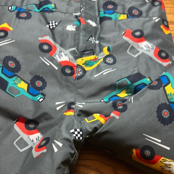 Kids' Gray Snow Pant Snow Overall Bibs Winter Jacket(s) Car Print 4T - Picture 3 of 14